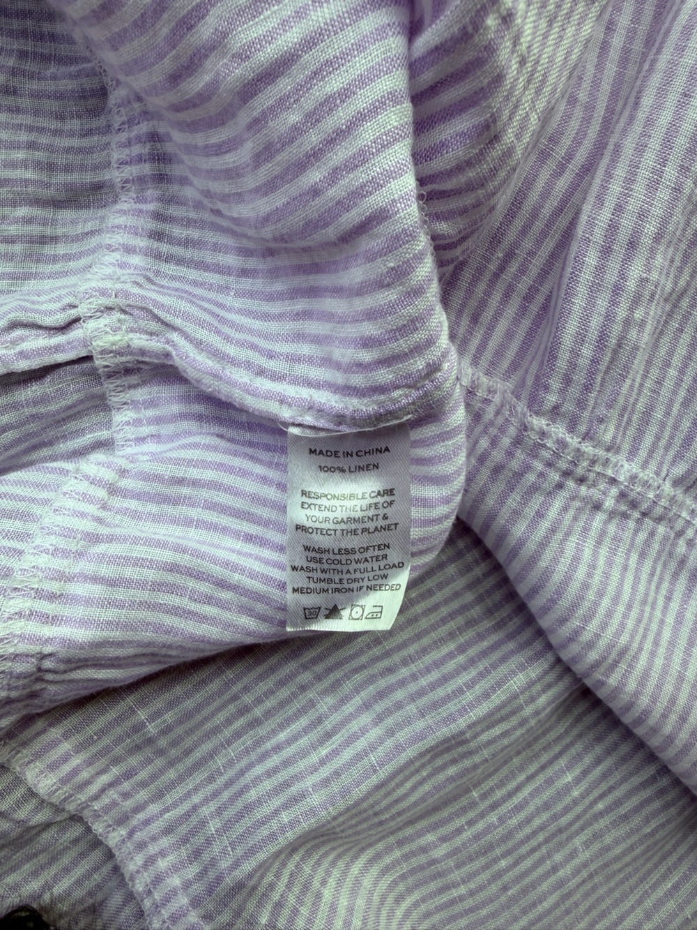 100% Linen Hill House Lavender Smocked Tiered Maxi Nap Dress - Picture 9 of 10